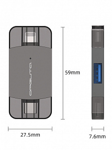 Орбита OT-PCR26 картридер OTG (USB, Lightning, Type-C)