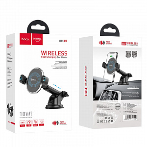 HOCO S12 Держатель для смартфонов + беспроводное ЗУ 10W (присоска)