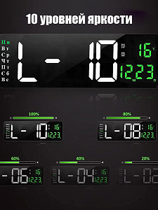 Орбита OT-CLW18 Красные часы настенные (температура)