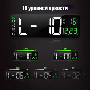 Орбита OT-CLW18 Красные часы настенные (температура)