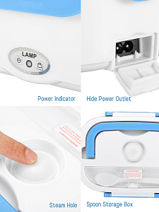 Ланч-бокс для еды с подогревом 220В Огонёк OG-HOG01 Синий