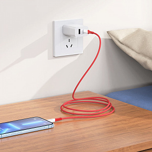 HOCO X70 Красный кабель PD20W (iOS Lighting-TYPE-C) 1м