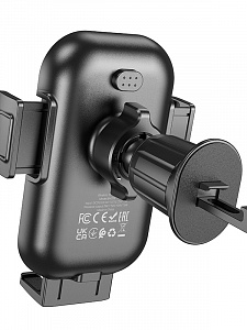 BOROFONE BH204 Черный держатель для смартфонов + беспроводное ЗУ 10W (в воздуховод)