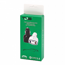 TDS TS-CAU33 Черный ЗУ авто USB (QC3.0,3500mA)