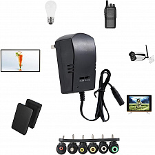 Зарядка для ноутбуков универсальный блок питания с насадками 3-12В, 30Вт Орбита OT-APB60