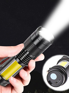 Фонарь ручной аккумуляторный, карманный Следопыт ST-FLR15