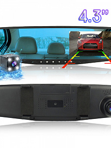 Видеорегистратор автомобильные зеркало с камерой заднего вида TDS TS-CAR13