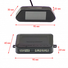 Парктроник автомобильный система парковки 4 датчика и дисплей TDS TS-CAS11 Черный