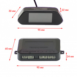 Парктроник автомобильный система парковки 4 датчика и дисплей TDS TS-CAS11 Черный