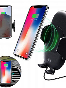 TDS TS-CAA04(C10) Держатель для смартфонов + беспроводное ЗУ 7.5W (в воздуховод)