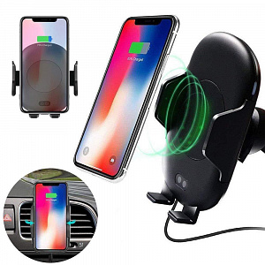 TDS TS-CAA04(C10) Держатель для смартфонов + беспроводное ЗУ 7.5W (в воздуховод)