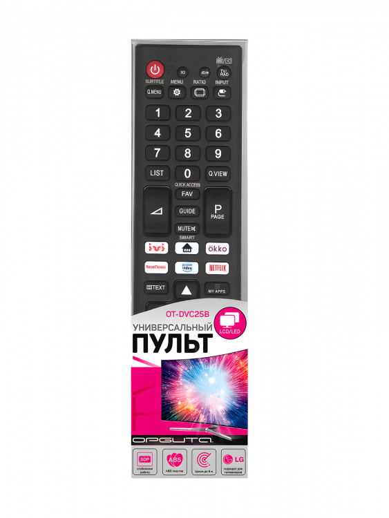 Орбита OT-DVC25B пульт универсальный (LCD/LED LG)