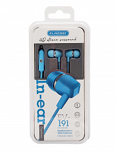 ELMCOEI EV-191 Голубые наушники-гарнитура (3.5мм)