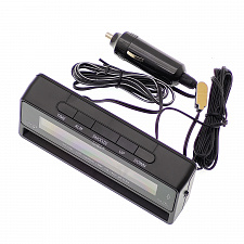 Часы автомобильные с подсветкой, вольтметром и термометром VST 7010V