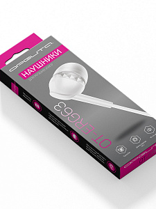 Орбита OT-ERG63 Белые наушники-гарнитура (3.5мм) (УПАКОВКА 20ШТ)