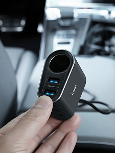 HOCO Z35A Черный ЗУ авто USB (5B,2400mA)