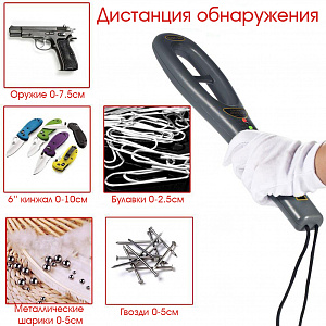 Металлоискатель ручной, металлодетектор досмотровый Орбита OT-VNP19