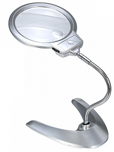 Лупа настольная с подсветкой на гибкой ноге Орбита INL13