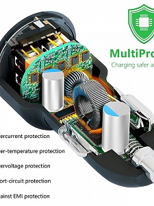 Зарядка в прикуриватель для автомобиля 3*USB TDS TS-CAU32 Черное