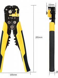 Стриппер клещи 3 в 1 для снятия изоляции и обжима клемм Патриот PT-INK03