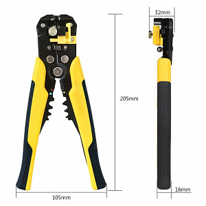 Стриппер клещи 3 в 1 для снятия изоляции и обжима клемм Патриот PT-INK03