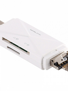 Орбита OT-PCR16 Белый картридер OTG (TF, SD, microUSB, Type-C)