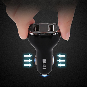 MUJU MJ-C10 ЗУ авто USB + кабель Micro USB (5B,2400mA)