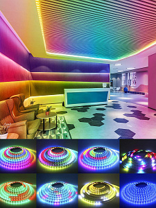 Огонек OG-LDL45 LED лента адресная RGB 5м (SMD5050,WS2812,3pin,5В, IP20)