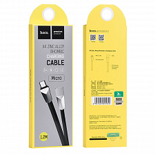 HOCO X4 Черный кабель USB 2.4A (microUSB) 1.2м