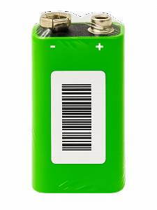 Аккумулятор крона 6F22, 100мАч, 9V, 1шт Орбита