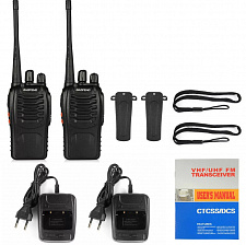 Комплект раций (радиостанций) Baofeng BF-888S (2 штуки) черные