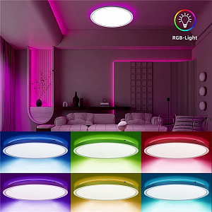 Умный светильник потолочный круглый с пультом RGB Огонёк OG-LDP31 Wi-Fi