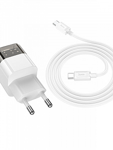 HOCO C125A Черный ЗУ с TYPE-C + кабель Type-C (PD20W, 3000mA)