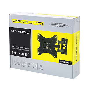 Кронштейн для телевизора настенный поворотный до 42 дюймов Орбита OT-HOD10