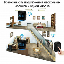 Звонок беспроводной сетевой 38 мелодий Орбита OT-HOC18 Черный