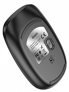 HOCO GM15 Черная мышь беспроводная (USB, 2.4ГГц+ВТ, 10м)