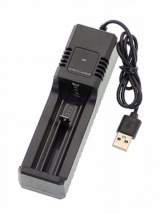 Зарядное устройство для аккумуляторов 18650 на 1 слот Орбита OT-APZ09