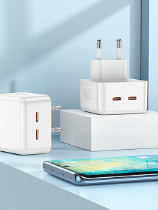 BOROFONE BA76A Белый ЗУ с 2*PD (PD35W,3000mA)