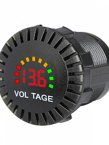 Врезной вольтметр с экраном для лодок и авто12-24В TDS TS-CAU59 Красный