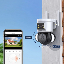 Камера видеонаблюдения уличная с сим картой и микрофоном 4 Mp Орбита OT-VNI52