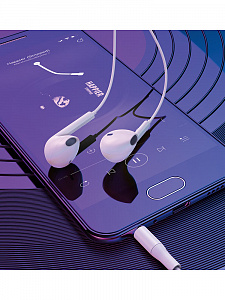 BOROFONE BM54 Белые наушники-гарнитура (3.5мм)