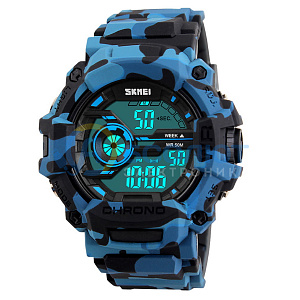Skmei 1233 Синий камуфляж часы наручные