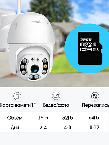 Камера видеонаблюдения WI-FI уличная поворотная 3 Mp Орбита OT-VNI24