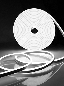 Светодиодная лента Неоновая 5м с адаптером питания IP65 Огонёк OG-LDL47 Белая