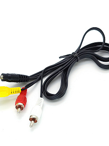 Кабель аудио 3 тюльпана соединительный 3хRCA джек/Jack 3.5, 1.5 метра Орбита OT-AVC01