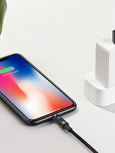 HOCO U47 Черный кабель USB 2.4A (iOS Lighting) 1.2м