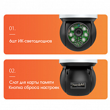 Орбита OT-VNI46 видеокамера IP-WI-FI (2048*1536, 3Mpix, 3.6мм, пластик)