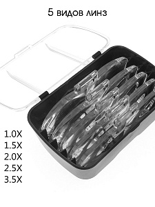 Лупа налобная увеличительная с подсветкой Орбита OT-INL09