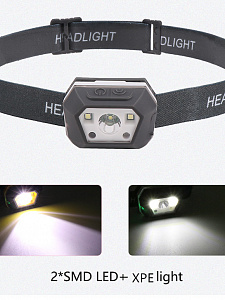 Патриот PT-FLG39 фонарь налобный (3L, аккум, дат.движ)