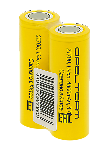 Аккумулятор 21700, 4800мАч, плоский пин, 2шт Орбита